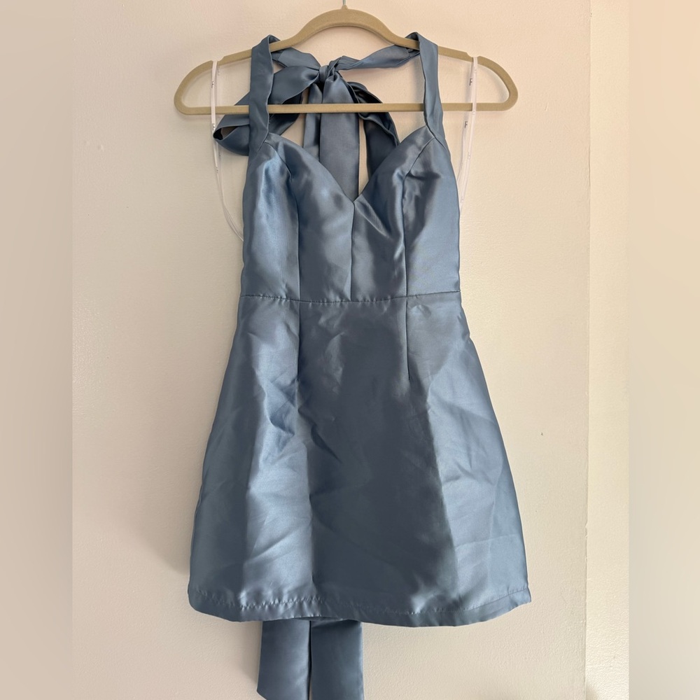 XS Blue Lulus Mini Dress with a Bow